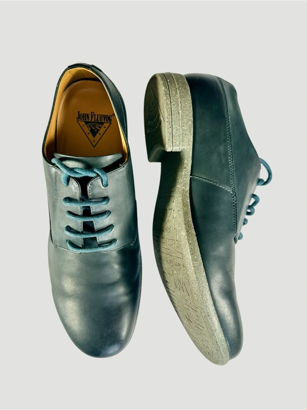 John Fluevog Men’s WIFI PASSWORD- Gibson Navy Shoes